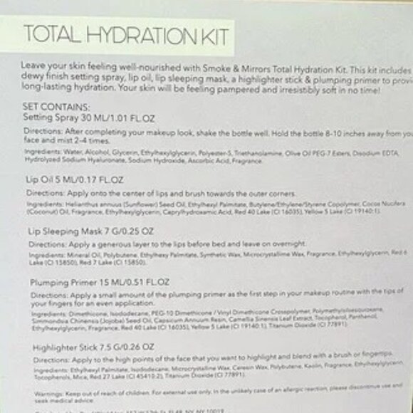 Total Hydration Kit-Lip Oil Setting Spray Highlighter Lip Mask Primer - Picture 3 of 5